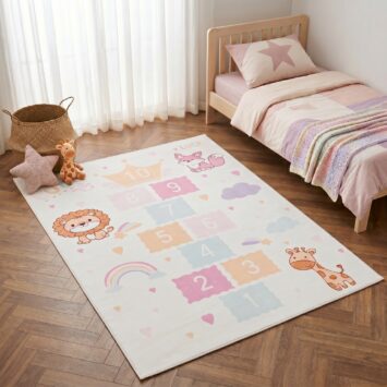 Alfombra Infantil Kids Rosa Rayuela