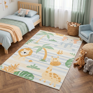 Alfombra Infantil Kids Multicolor Safari