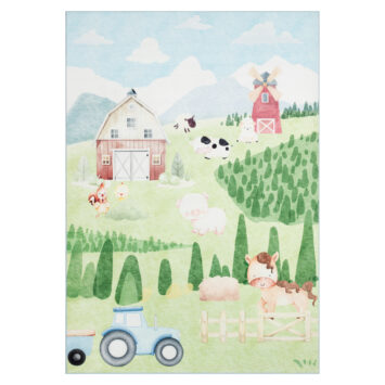 Alfombra Infantil Kids Verde Granja