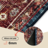 Alfombra Ispahan Burdeos Azul Marino Vintage