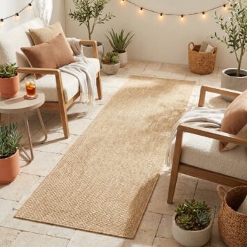 Alfombra de Pasillo Exterior Yucana Beige