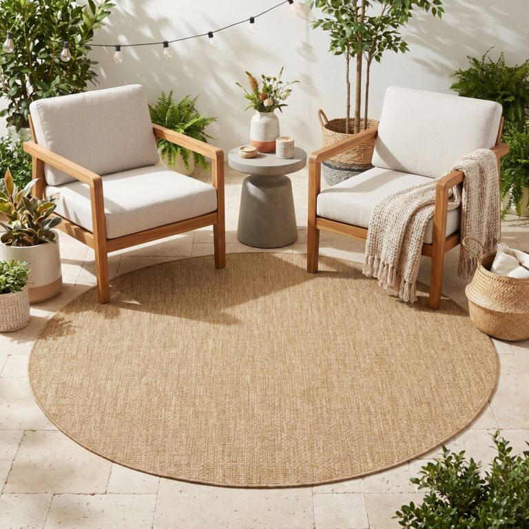 Alfombra Exterior Yucana Redonda Beige