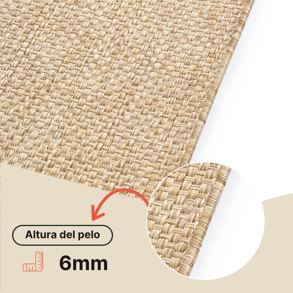 Alfombra Exterior Yucana Cuadrada Beige