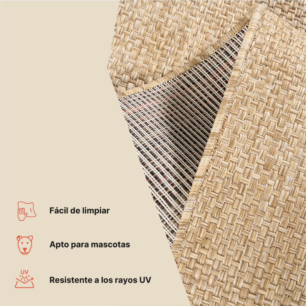 Alfombra Exterior Yucana Redonda Beige