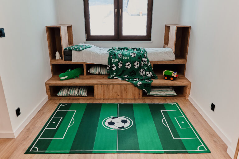 Alfombra Infantil Snooki Campo de Fútbol Verde Antideslizante