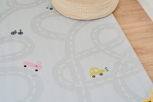 Alfombra Infantil Snooki Caminos Pastel Beige Antideslizante