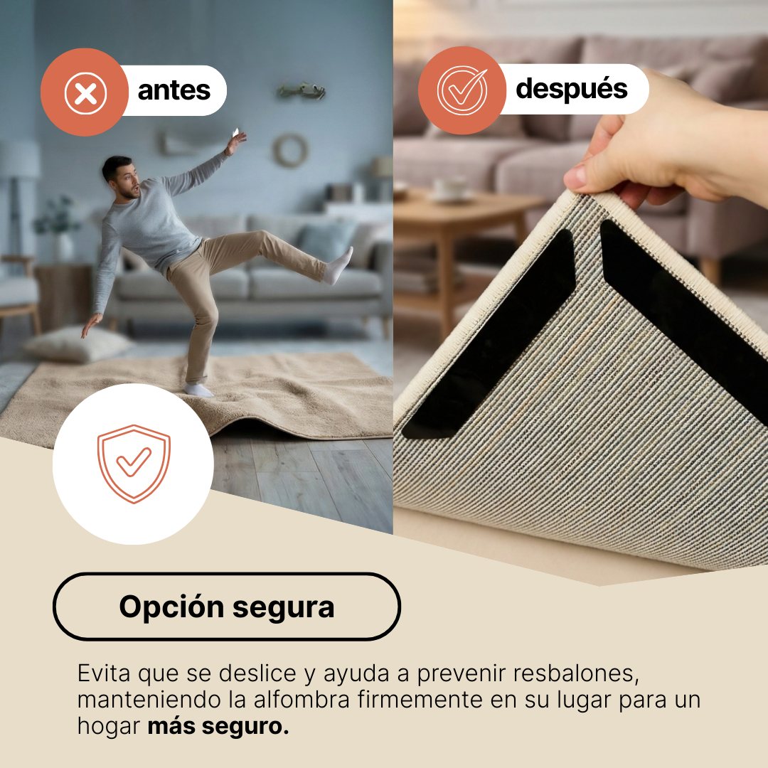 Pegatinas antideslizantes para alfombras (8 unidades)