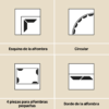 Pegatinas antideslizantes para alfombras (8 unidades)