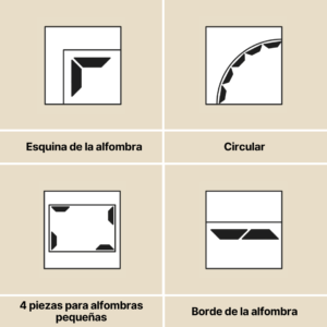 Pegatinas antideslizantes para alfombras (8 unidades)