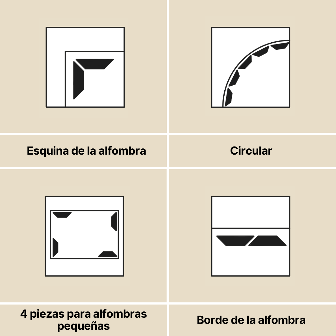 Pegatinas antideslizantes para alfombras (8 unidades)