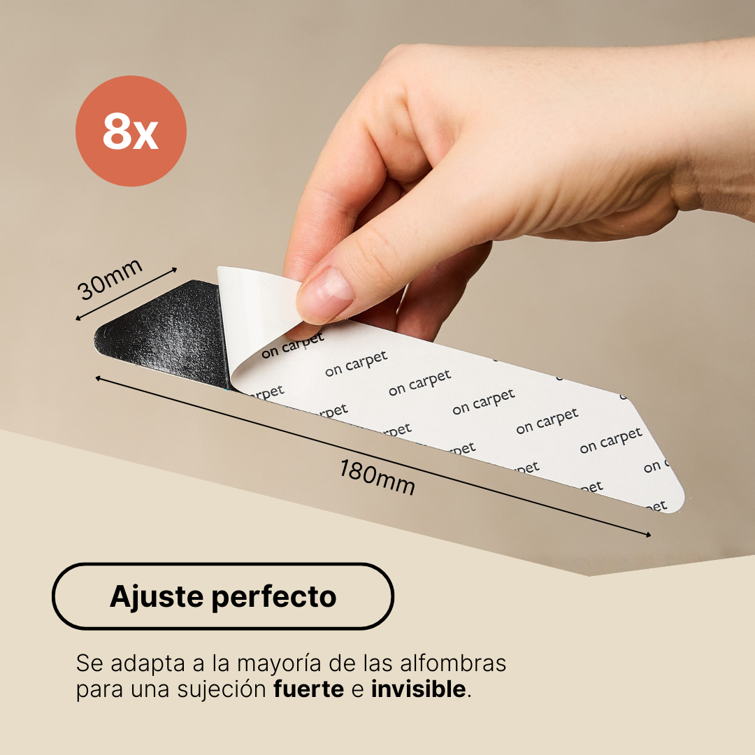 Pegatinas antideslizantes para alfombras (8 unidades)