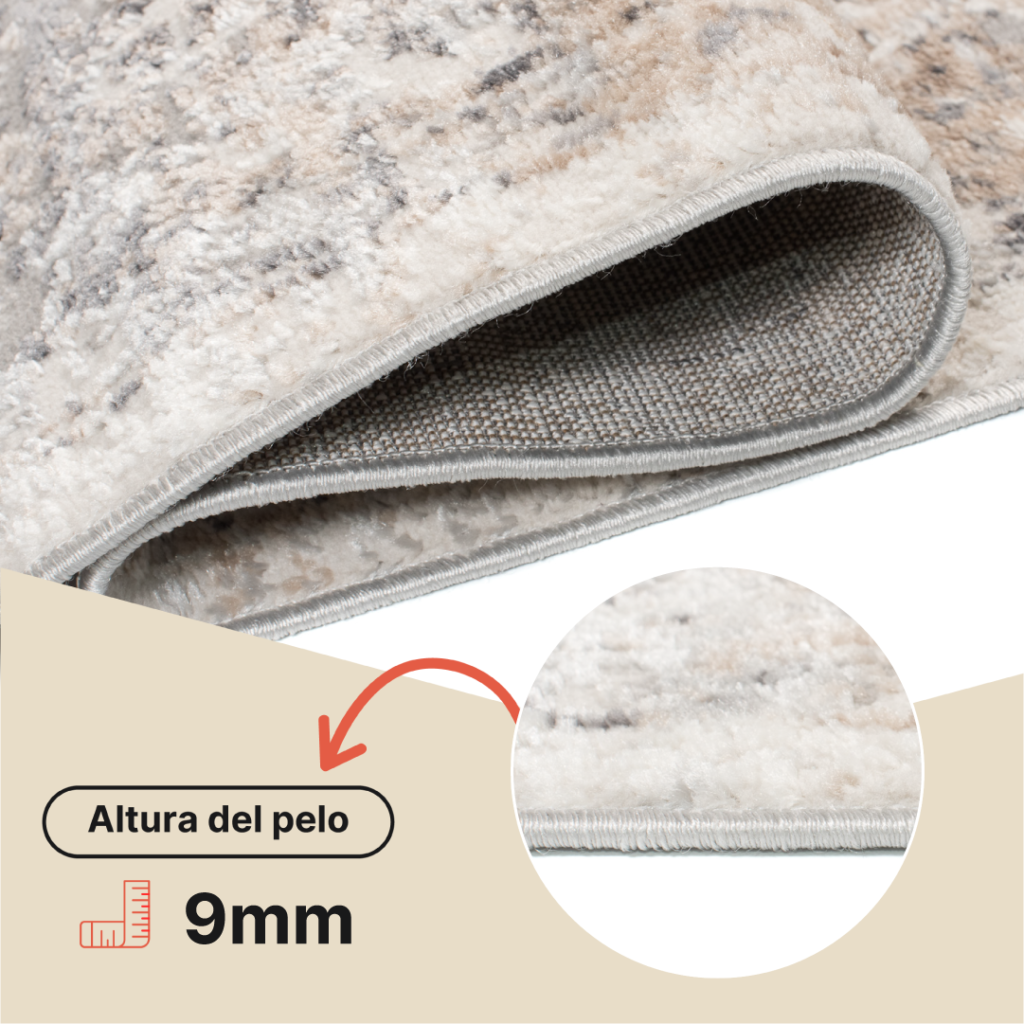 Alfombra Valley Gris Beige Ornamental Borde