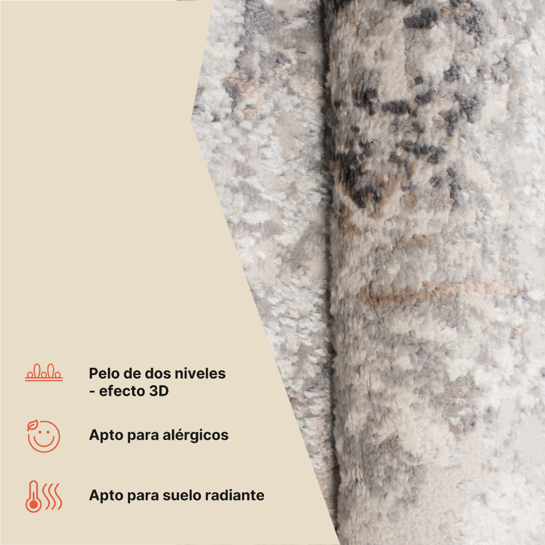 Alfombra Valley Gris Beige Vintage Ornamental