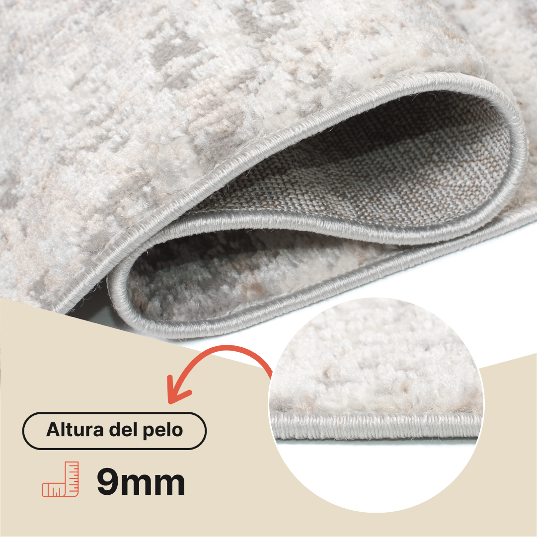Alfombra Valley Gris Beige Geométrico Cuadrados