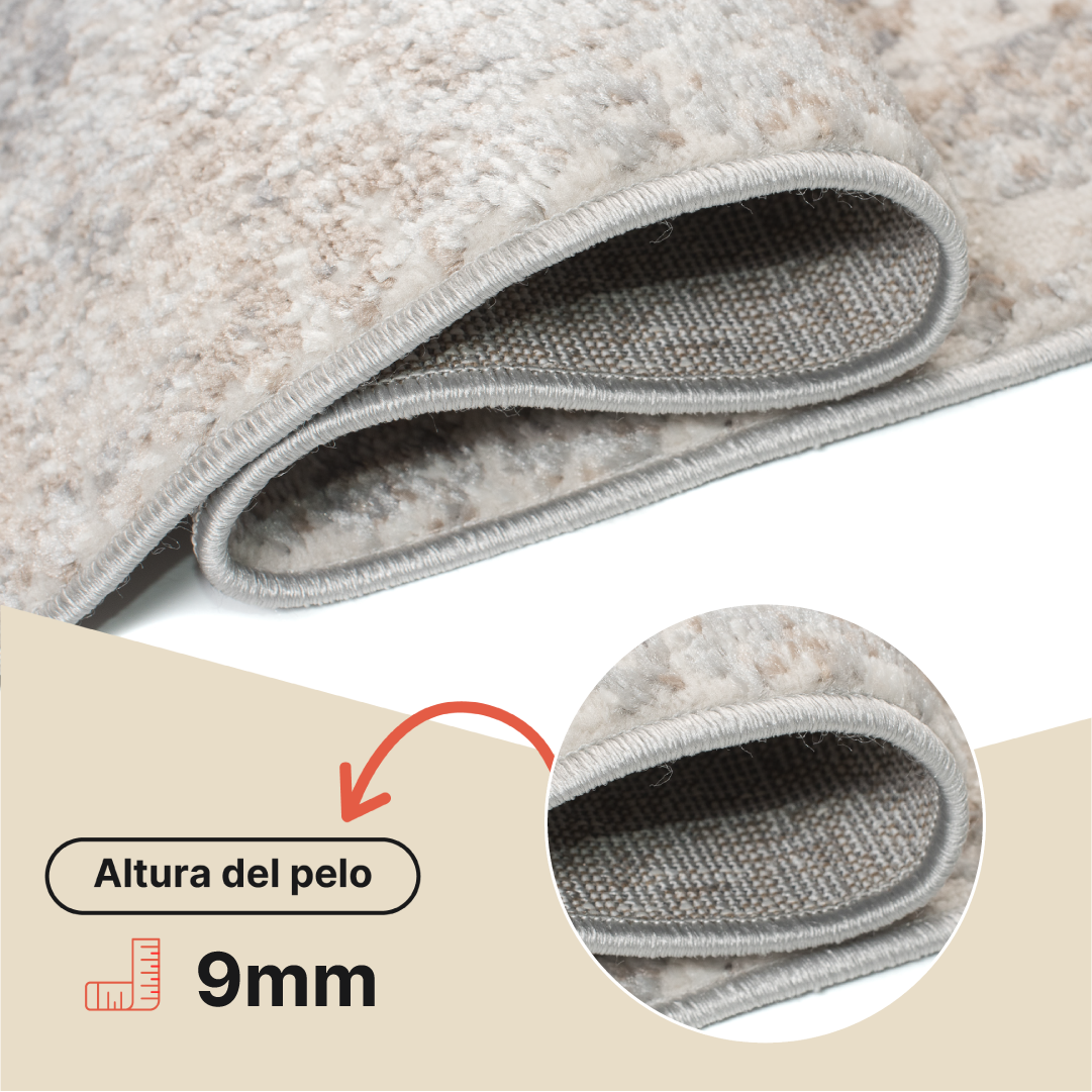 Alfombra Valley Gris Rojo Ladrillo Vintage Ornamental