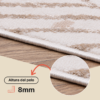 Alfombra Crystal Verde Dorado Crema Hojas Efecto 3D