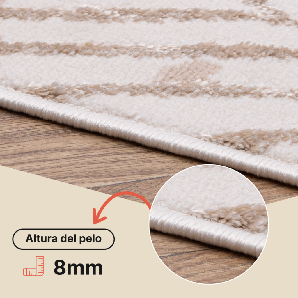 Alfombra Crystal Verde Dorado Crema Hojas Efecto 3D