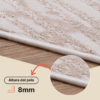 Alfombra Crystal Dorado Marrón Crema Hojas Efecto 3D