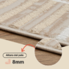 Alfombra Crystal Marrón Beige Crema Rayas Efecto 3D