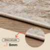 Alfombra Crystal Crema Marrón Moteado Líneas Efecto 3D