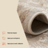 Alfombra Crystal Crema Marrón Moteado Líneas Efecto 3D