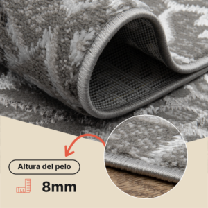Alfombra Ares Gris Oscuro Ornamental Vintage