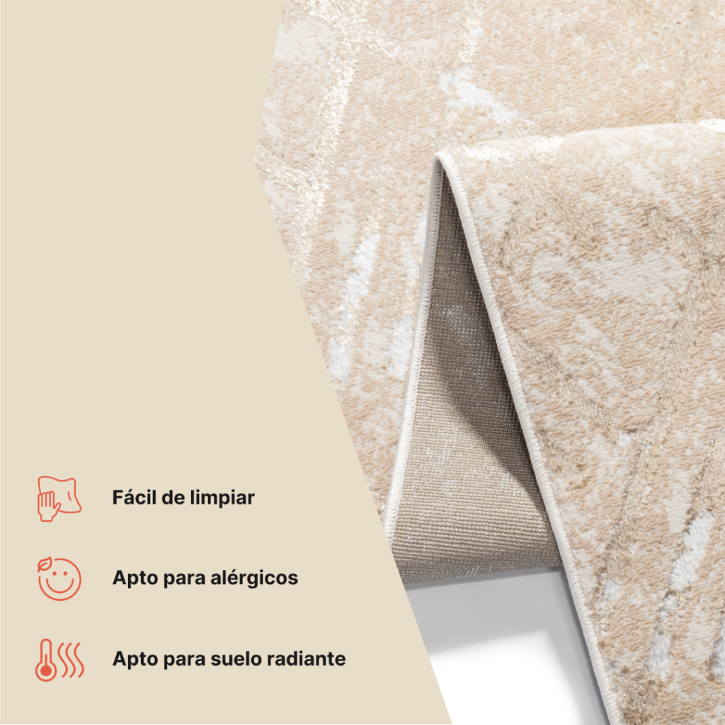 Pasillo Crystal Beige Dorado Zigzag