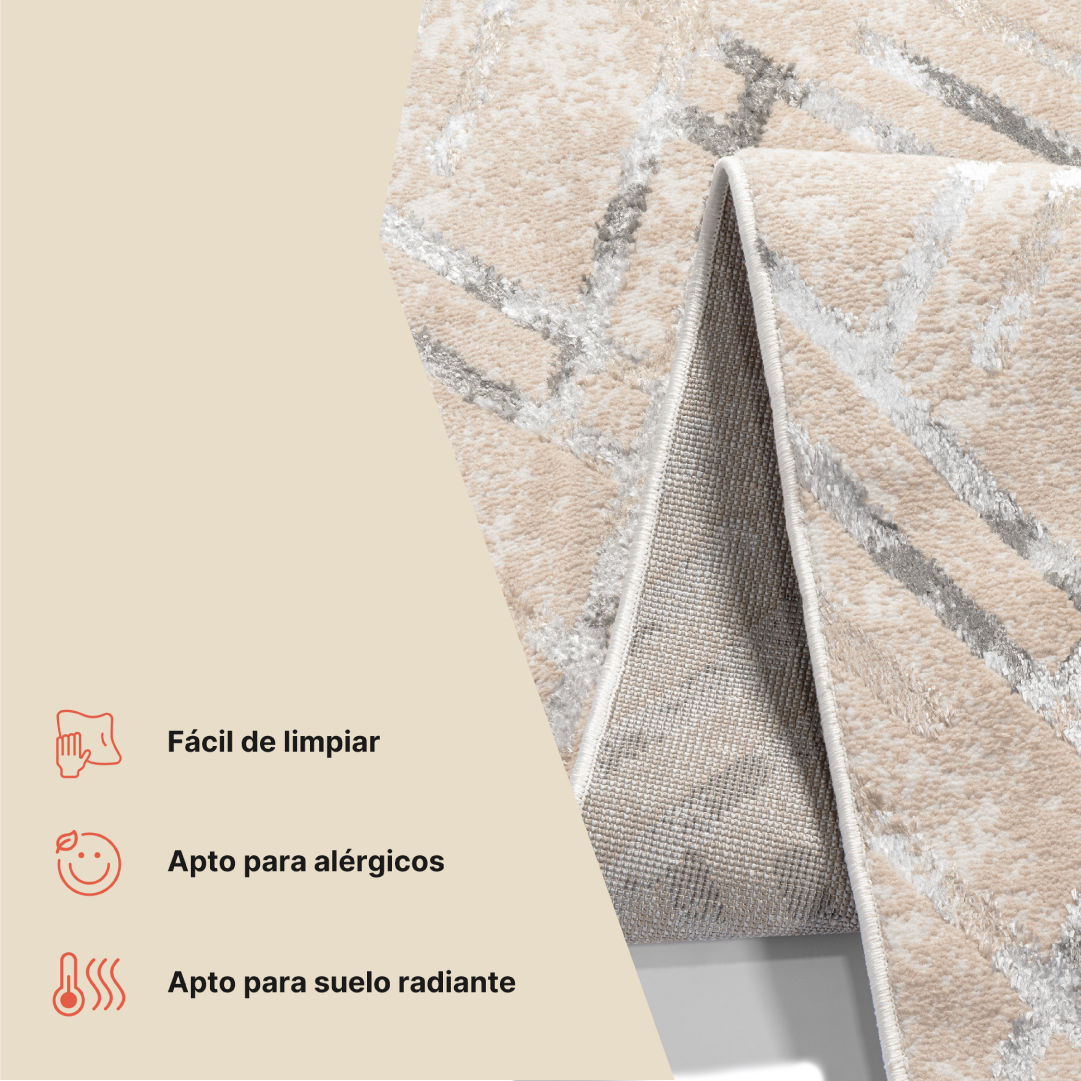Pasillo Crystal Beige Gris Zigzag