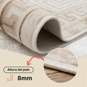 Alfombra Ares Beige Borde Abstracto