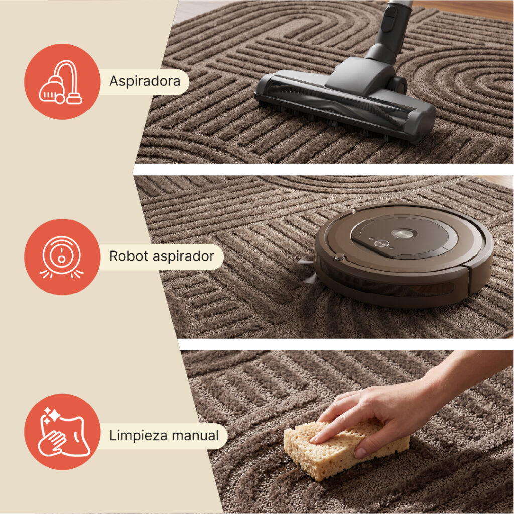 Alfombra Linea 3D Taupe Patchwork