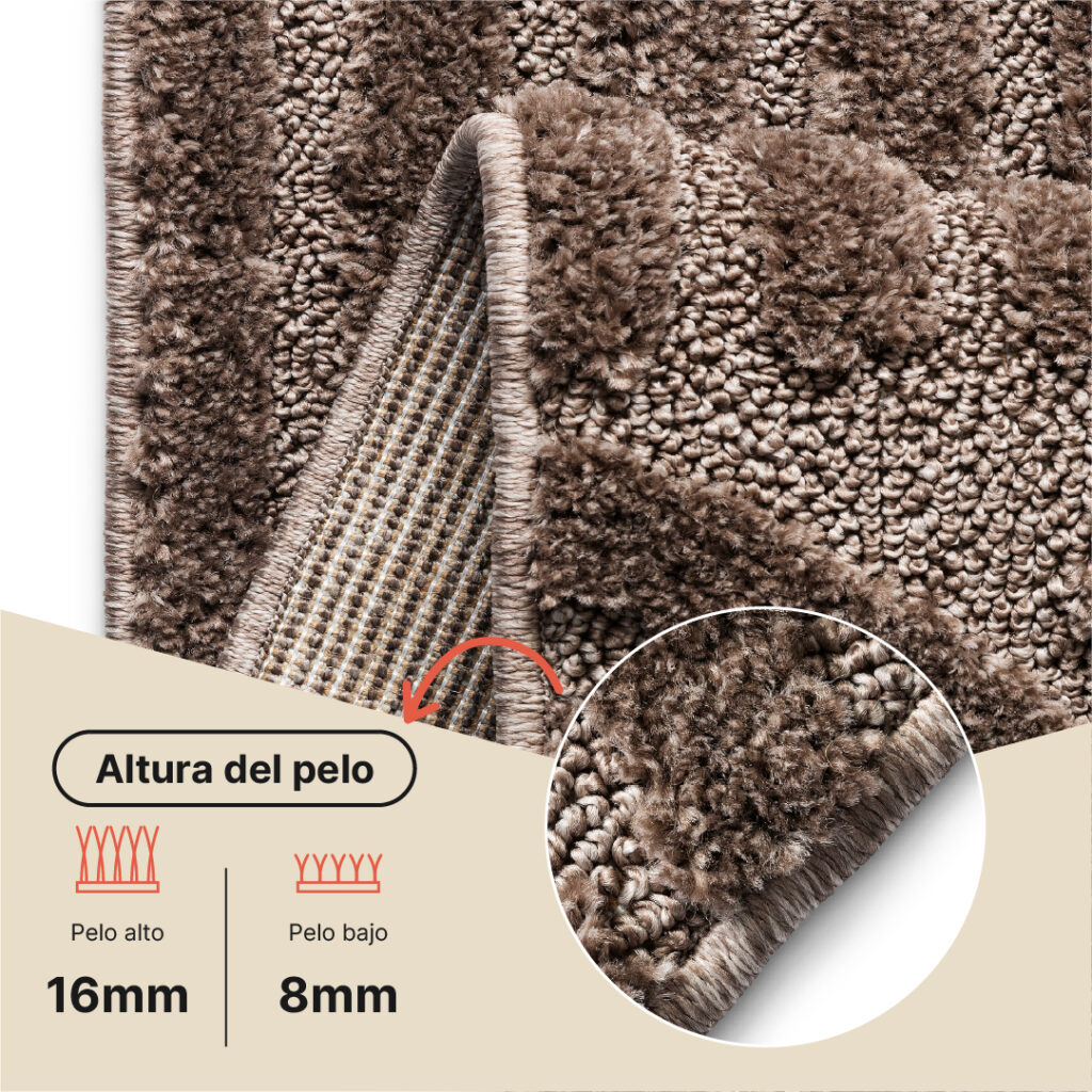 Alfombra Linea 3D Taupe Patchwork
