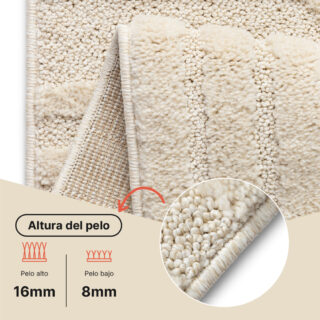 Alfombra Linea 3D Crema Patchwork
