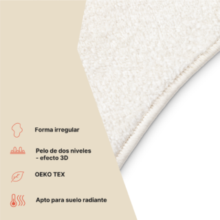 Alfombra Terra Crema Forma Irregular