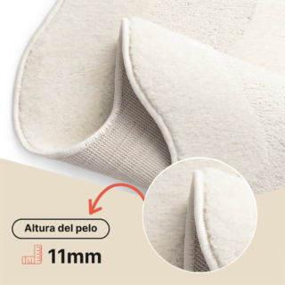 Alfombra Terra Crema Ola Forma Irregular