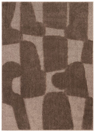 Alfombra Relievo 3D Taupe Abstracto