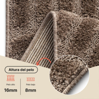 Alfombra Linea 3D Taupe Olas