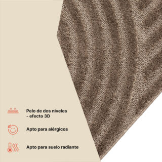 Alfombra Linea 3D Taupe Olas