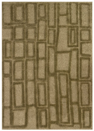 Alfombra Relievo 3D Oliva Geométrico