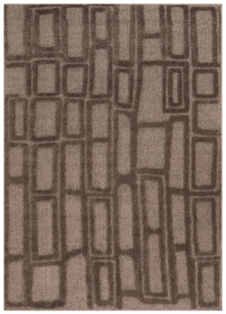 Alfombra Relievo 3D Taupe Geométrico