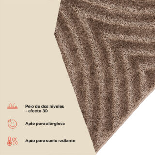 Alfombra Linea 3D Taupe Arcos
