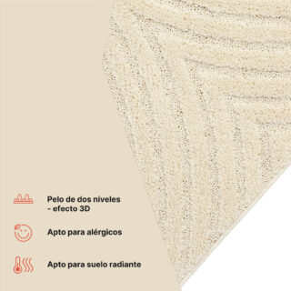 Alfombra Linea 3D Crema Arcos