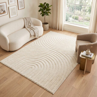 Alfombra Linea 3D Crema Arcos