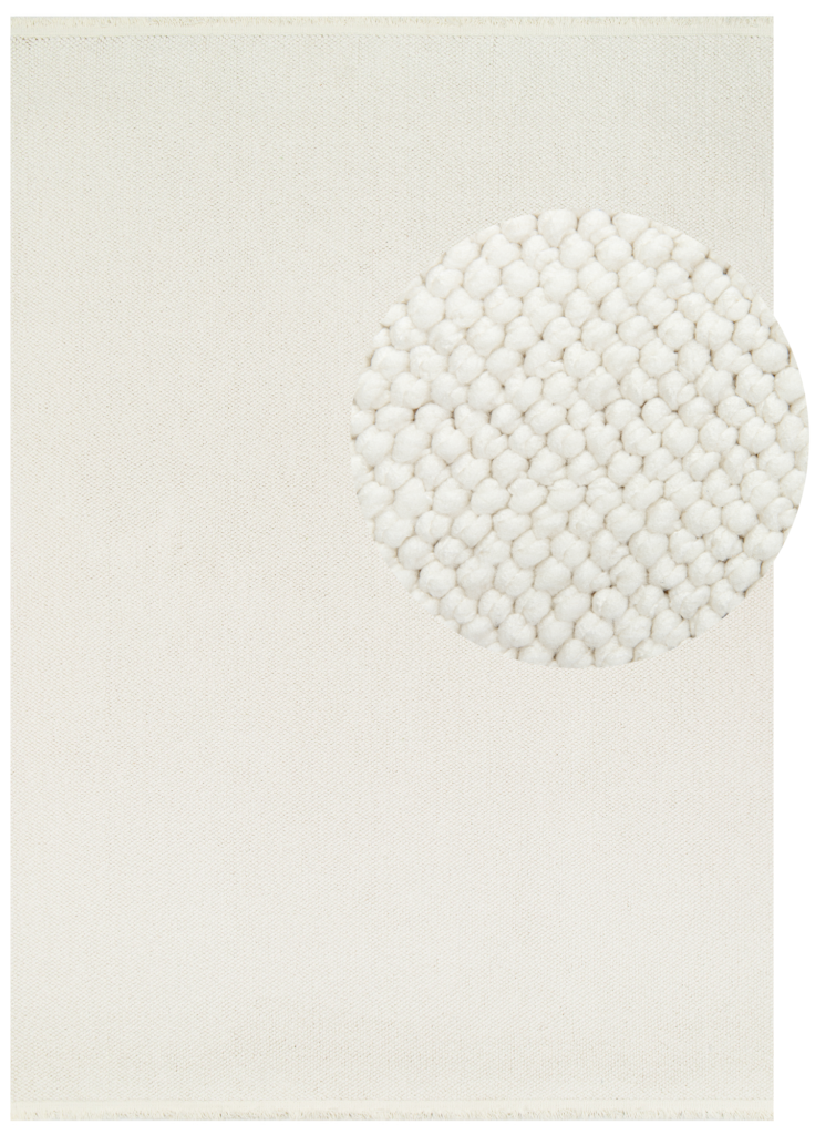 Alfombra Agra Crema Moderno con Flecos