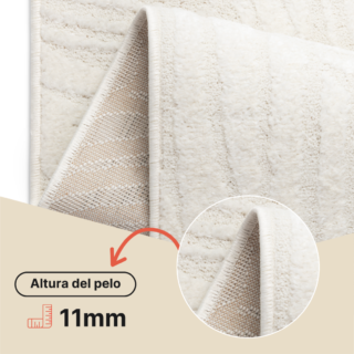 Alfombra Terra Crema Hojas de Palma