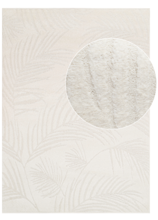Alfombra Terra Crema Hojas de Palma