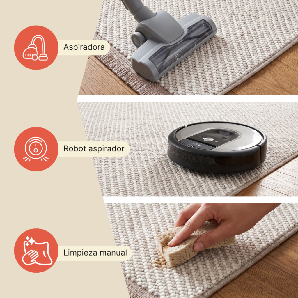 Alfombra Agra Beige Moderna con Flecos