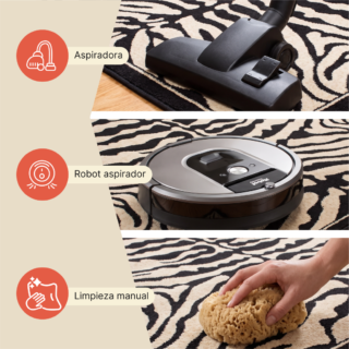 Alfombra Atlas Negro Crema Estampado Animal Cebra