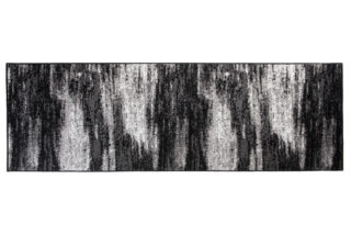 Alfombra de Pasillo Maya Gris Negro Abstracto