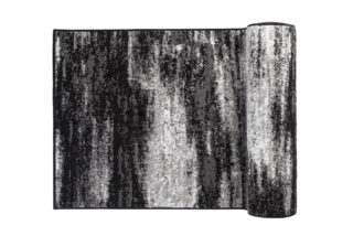 Alfombra de Pasillo Maya Gris Negro Abstracto