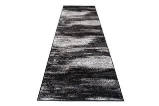 Alfombra de Pasillo Maya Gris Negro Abstracto
